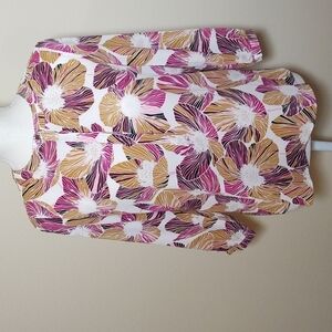 JM Collection Wildflower Mix Women's Blouse